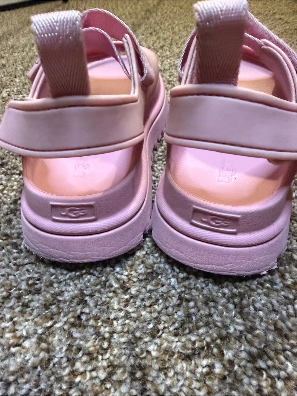 UGG K Goldenglow Pink Strappy Platform Sandals Size 13 Kids